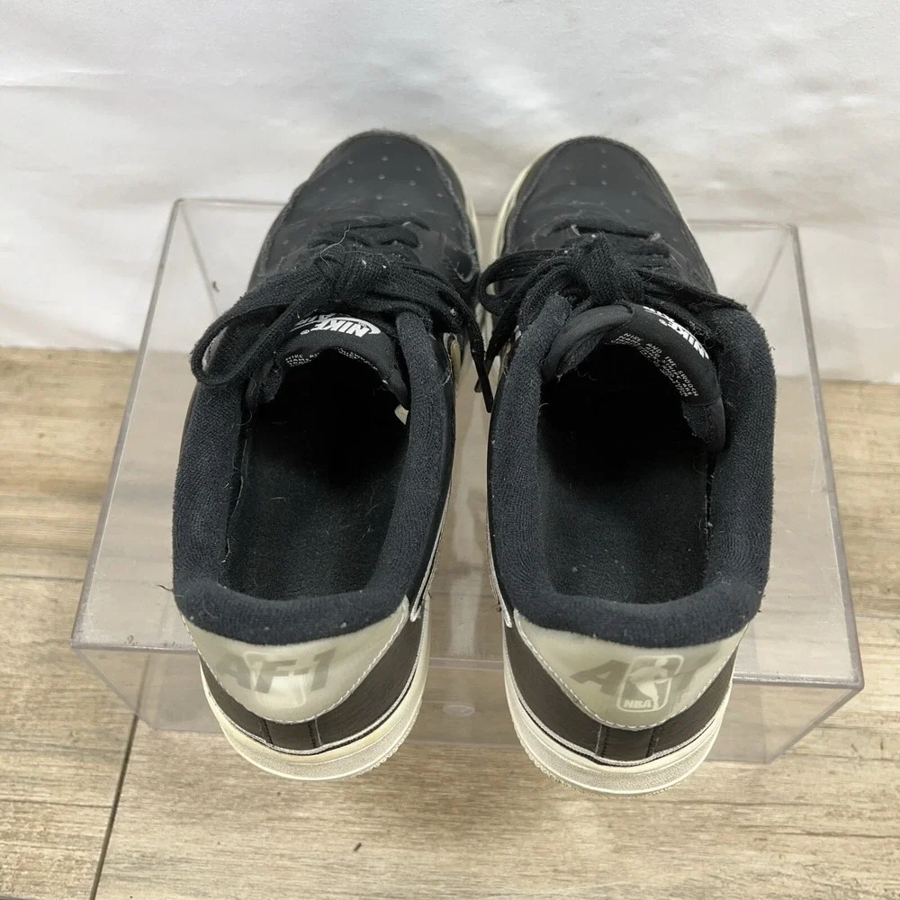 Nike Air Force 1 '07 ESS Shoes Black White Gold AJ7748-001 Size 7‎
